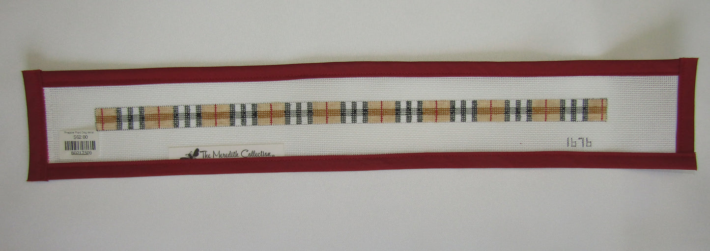 Preppie Plaid Dog collar- brown