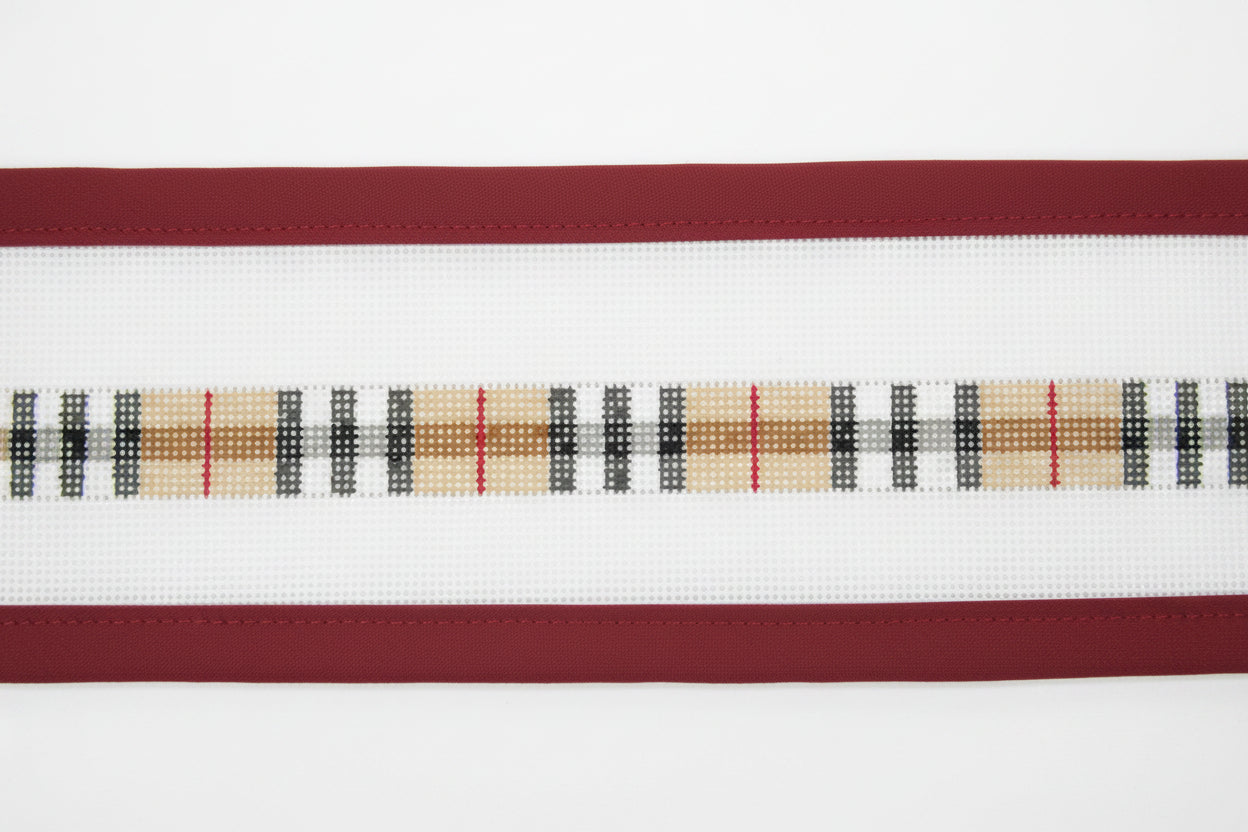 Preppie Plaid Dog collar- brown