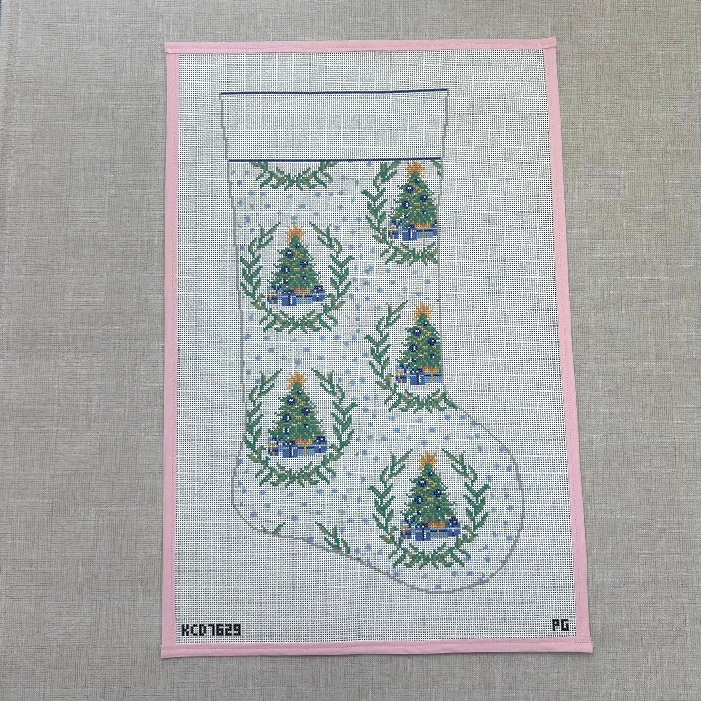 Blue Tree Stocking
