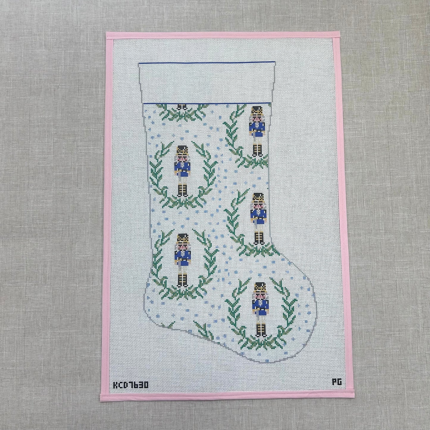 Blue Nutcracker Stocking