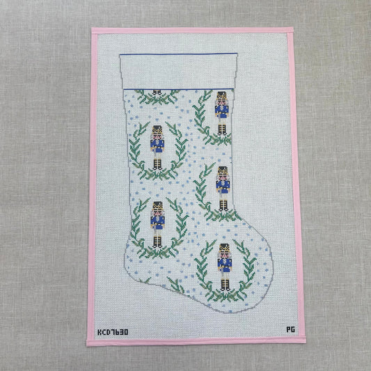 Blue Nutcracker Stocking