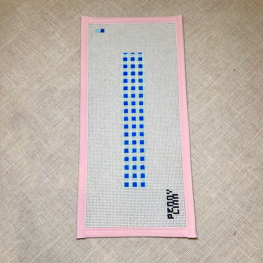 Blue Gingham Key Fob