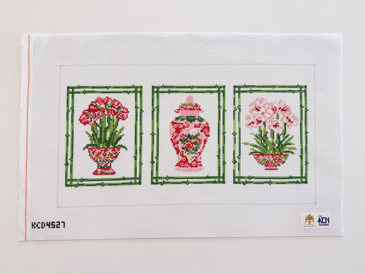 Trio of Porcelain Florals