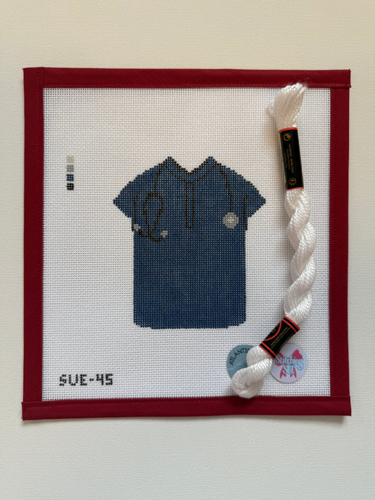 Navy Scrub Top