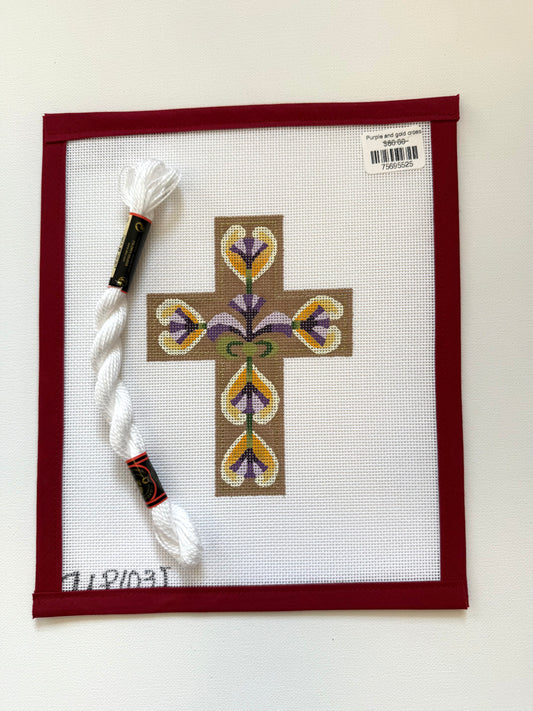 Purple and gold cross
