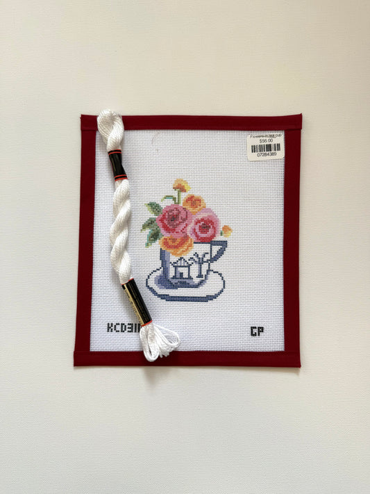 Flowers in tea cup