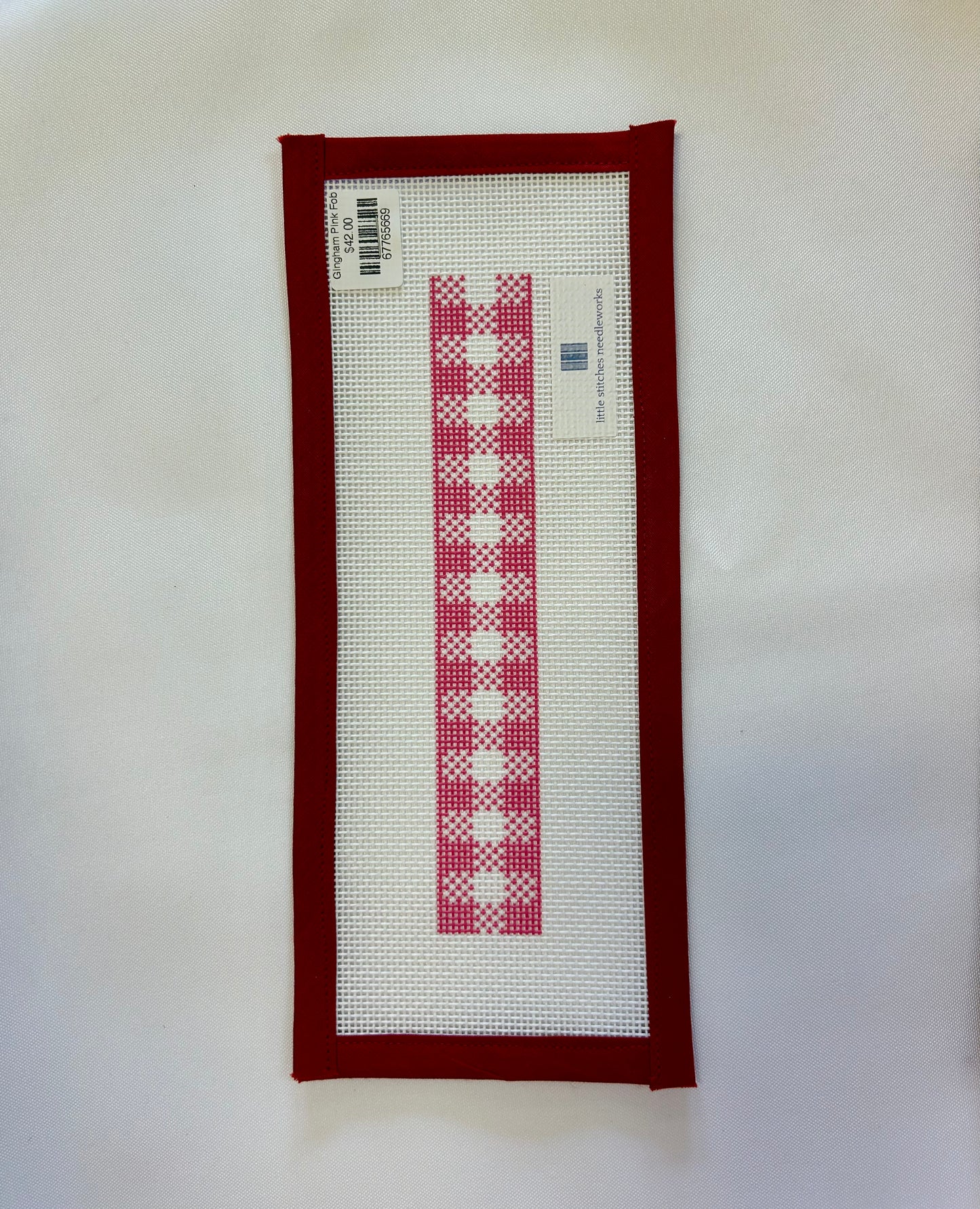 Gingham Pink Fob