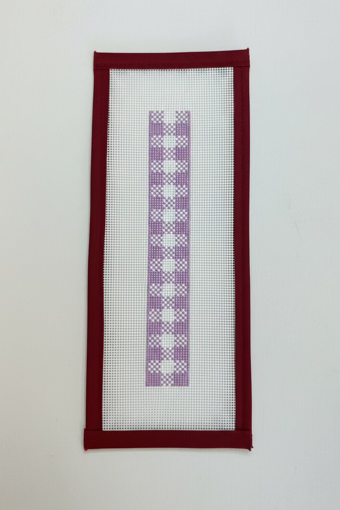 Gingham Lavender Fob