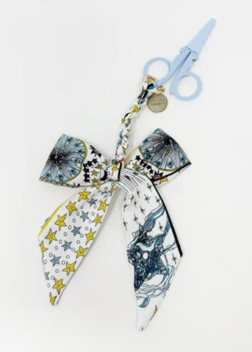 The Bigger the bow- White Floral Scissors