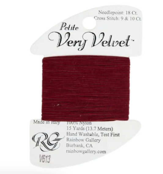 PETITE VERY VELVET BURGUNDY RED Card