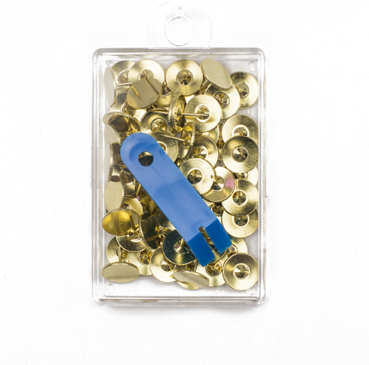 Brass thumbtacks and remover