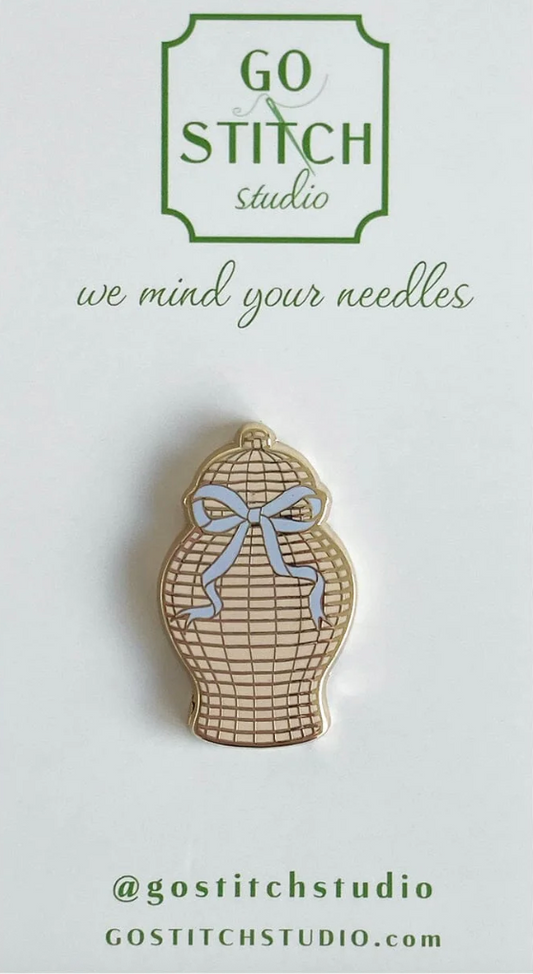 Rattan Ginger Jar Needle Minder