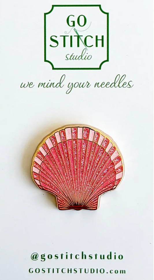 Pink Glitter Scallop Shell