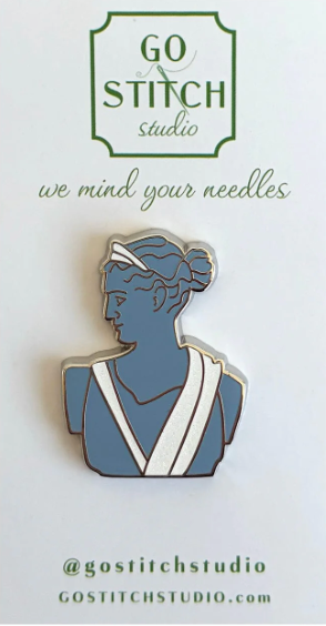 Blue Greek Goddess Needle Minder