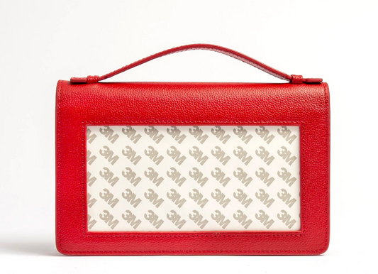 Self-finish Leather Clutch - Red