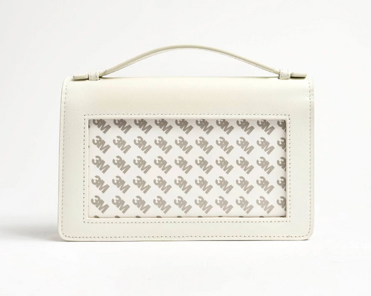 Self-finish Leather Clutch - White