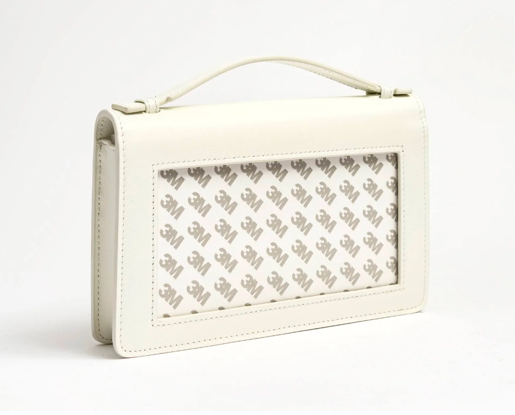 Self-finish Leather Clutch - White