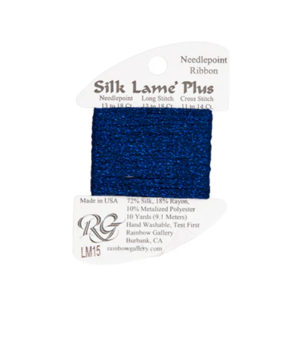 Silk Lame Braid - Dark Blue - 18 ct.