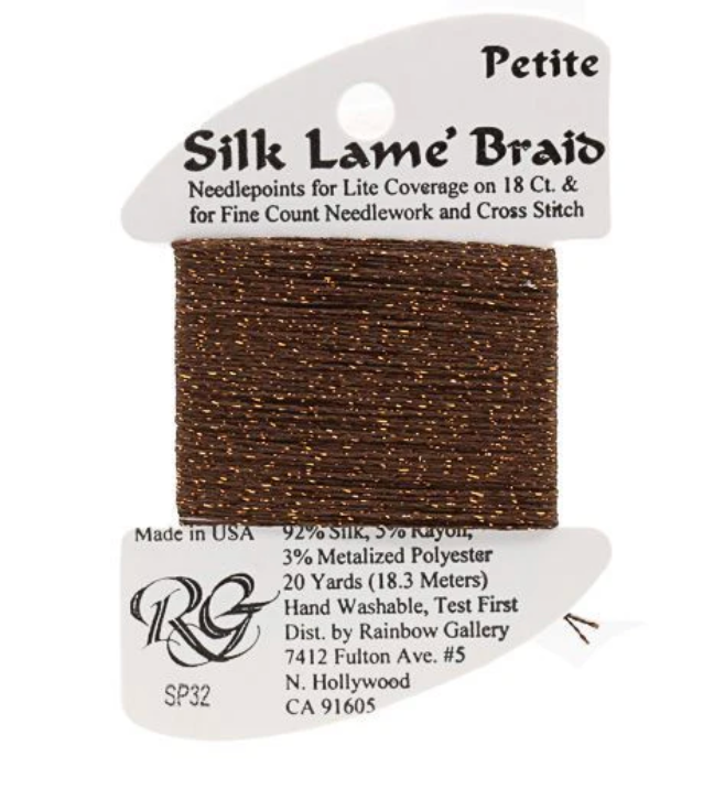 Silk Lame Braid - Coffee - 18 ct.