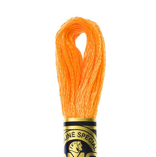 DMC Floss Color 741 Med. Tangerine