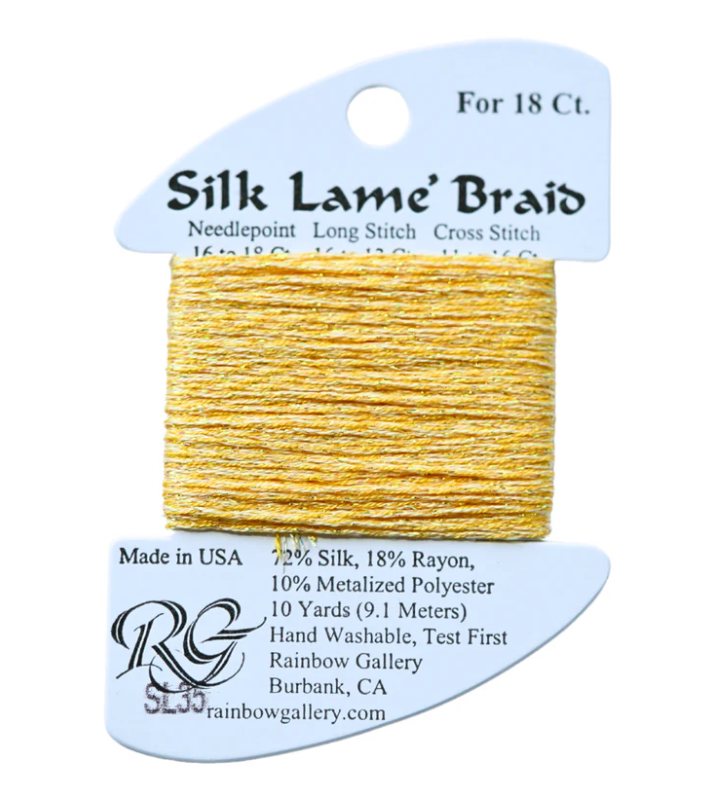 Silk Lame Braid - Buttercup - 18 ct.