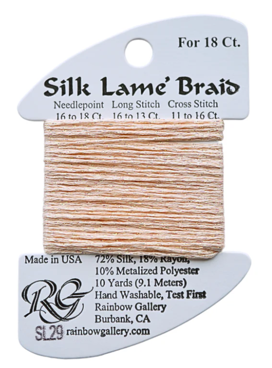 Silk Lame Braid - Chiffon - 18 ct.