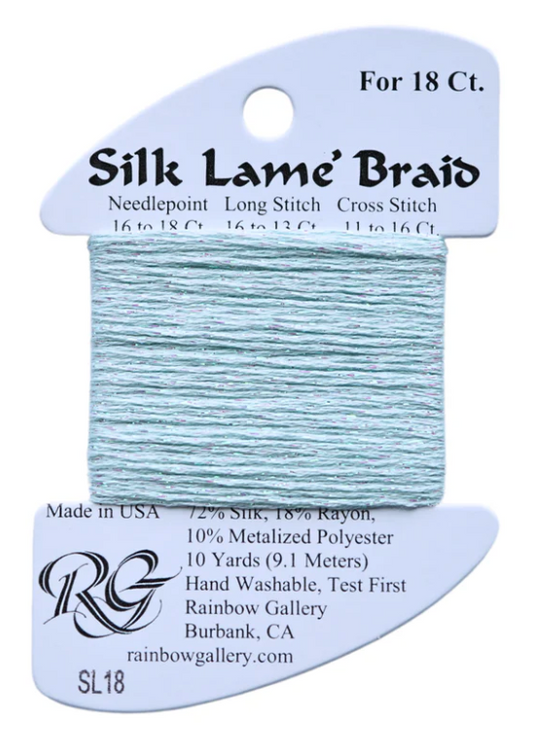 Silk Lame Braid - Surf Blue - 18 ct.