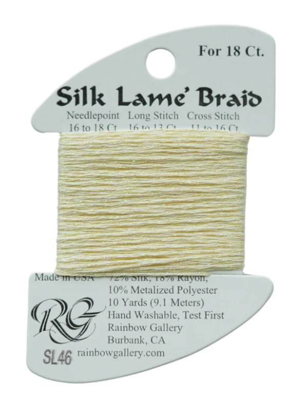 Silk Lame Braid - Lemon Mist - 18 ct.