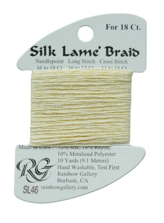 Silk Lame Braid - Lemon Mist - 18 ct.