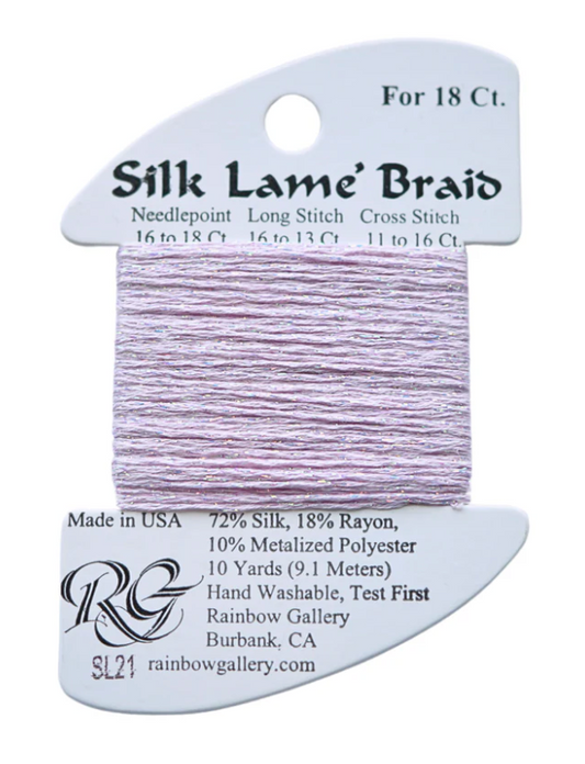 Silk Lame Braid - Lite Lavender - 18 ct.