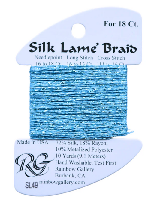 Silk Lame Braid - China Blue - 18 ct.