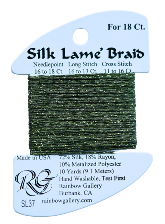 Silk Lame Braid - Dark Avocado - 18 ct.