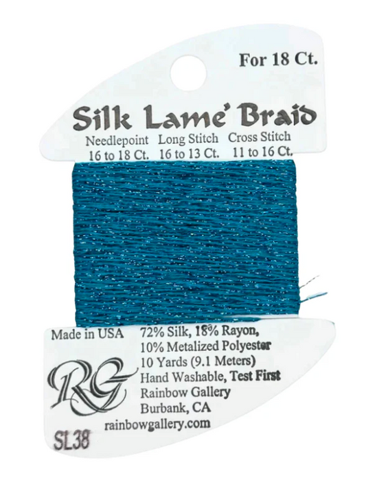 Silk Lame Braid - Caribbean - 18 ct.