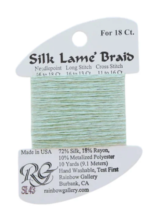 Silk Lame Braid - Lite Mint - 18 ct.