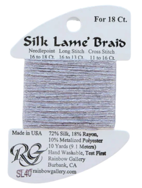 Silk Lame Braid - Dove Grey - 18 ct.