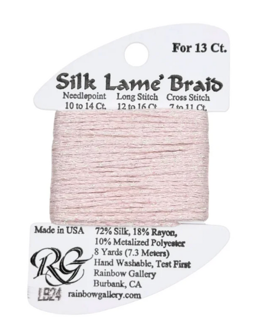 Silk Lame Braid - Baby Pink Card - 13 ct.