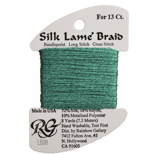 Silk  Lame Braid - Caribbean Card - 13 ct.