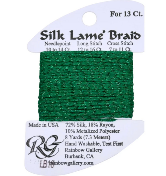 Silk Lame Braid - Green Card - 13 ct.