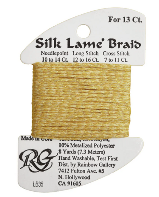 Silk Lame Braid - Buttercup Card - 13 ct.