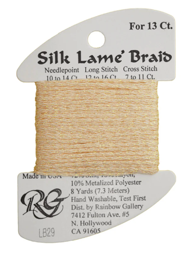Silk Lame Braid - Chiffon Card - 13 ct.