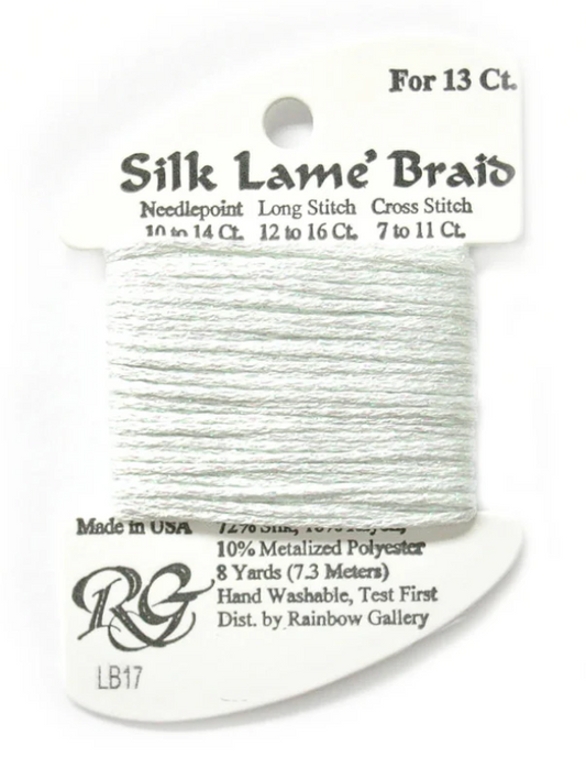 Silk Lame Braid - Lite Surf Blue Card - 13 ct.