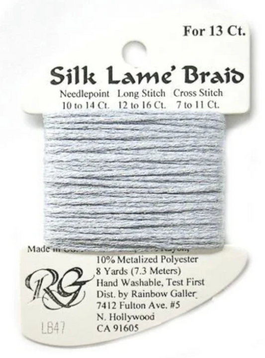 Silk Lame Braid - Lavender Blue Card - 13 ct.