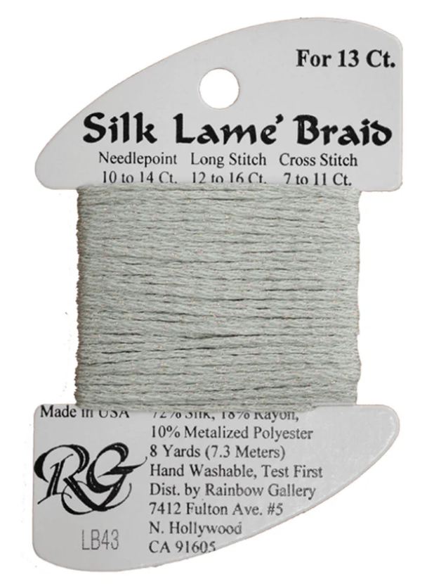 Silk Lame Braid - Lite Mint Card - 13 ct.