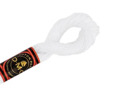 DMC Pearl Cotton - White/Blanc - Size 5