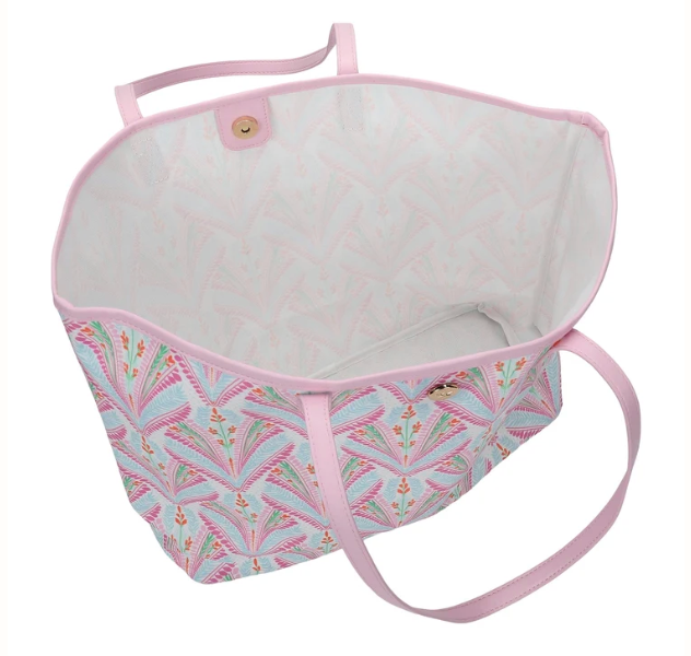 Petals & Plumes Oversized Tote Bag with Wallet
