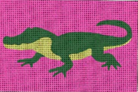 Blue Poppy Needlepoint Kit - Alligator