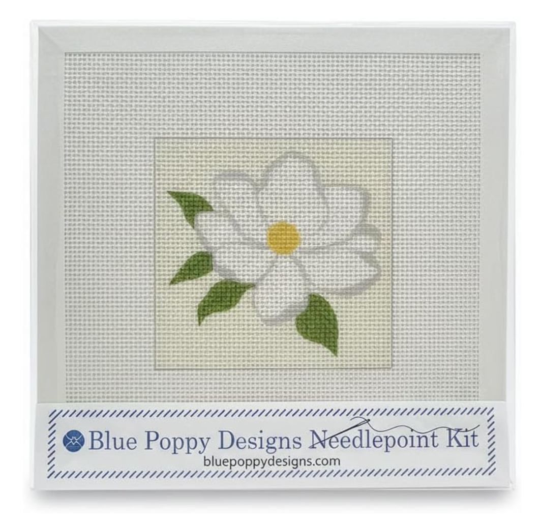 Blue Poppy Needlepoint Kit - Magnolia
