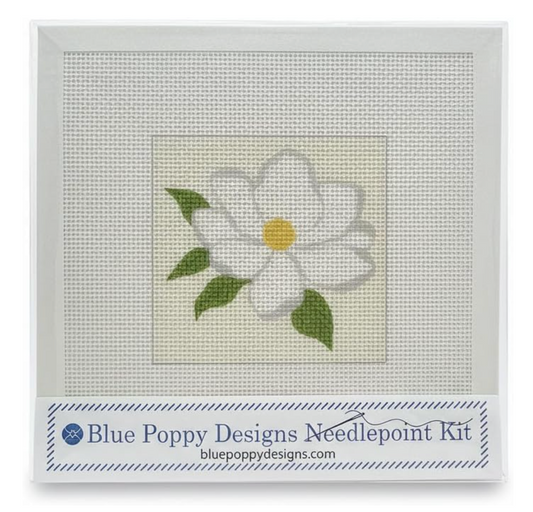 Blue Poppy Needlepoint Kit - Magnolia