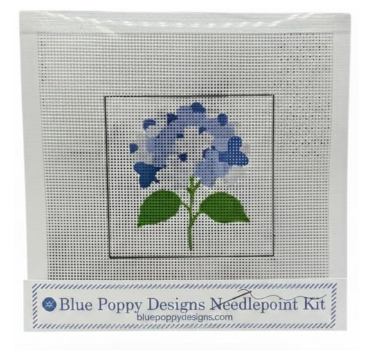 Blue Poppy Needlepoint Kit - Blue Hydrangea