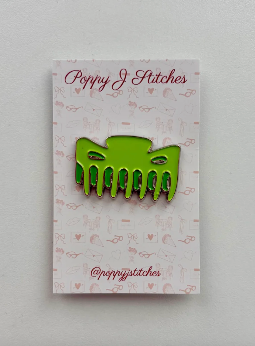 Green Hair Clip Needle Minder